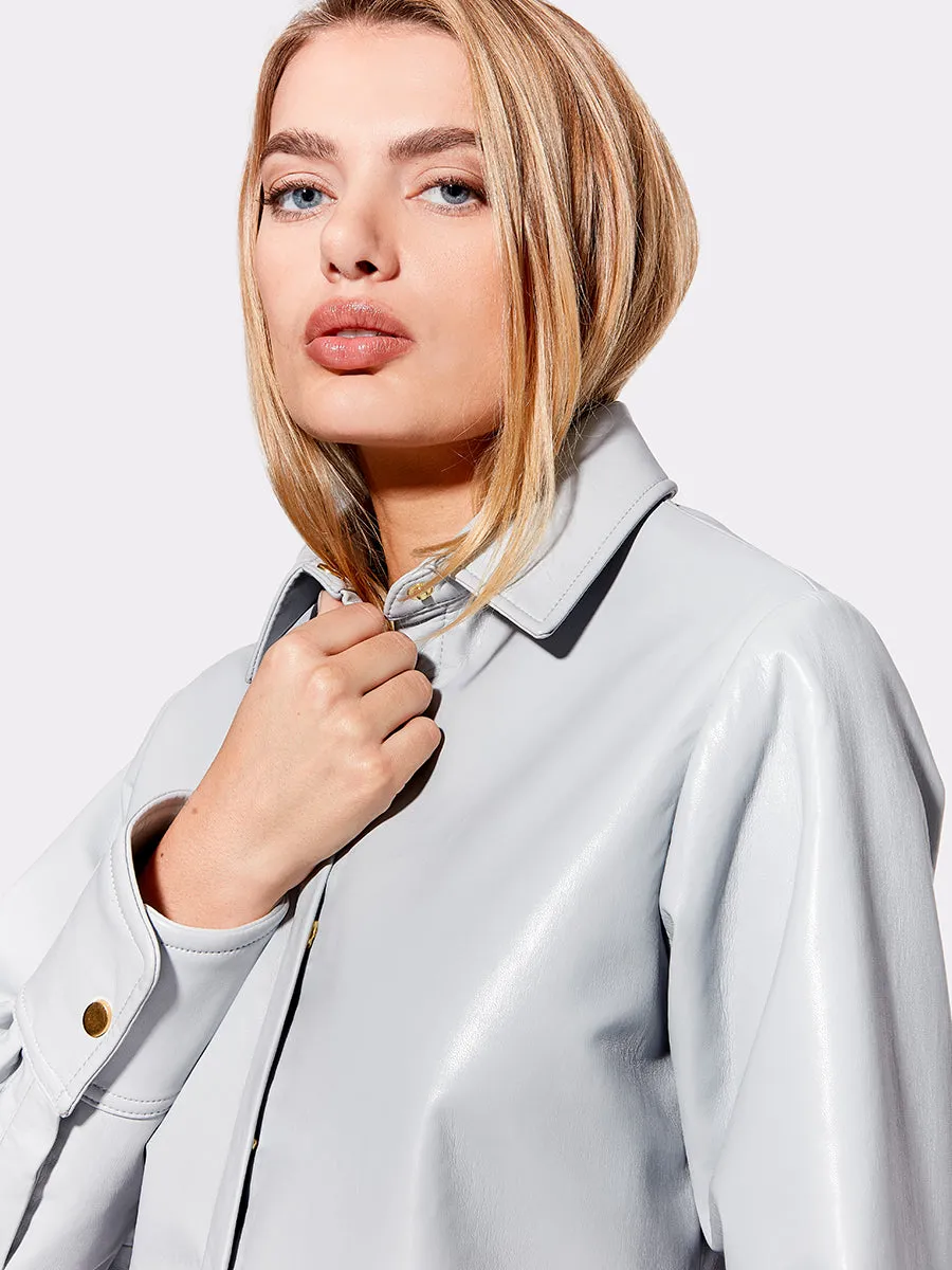BONSOIR RECYCLED LEATHER SHIRTDRESS