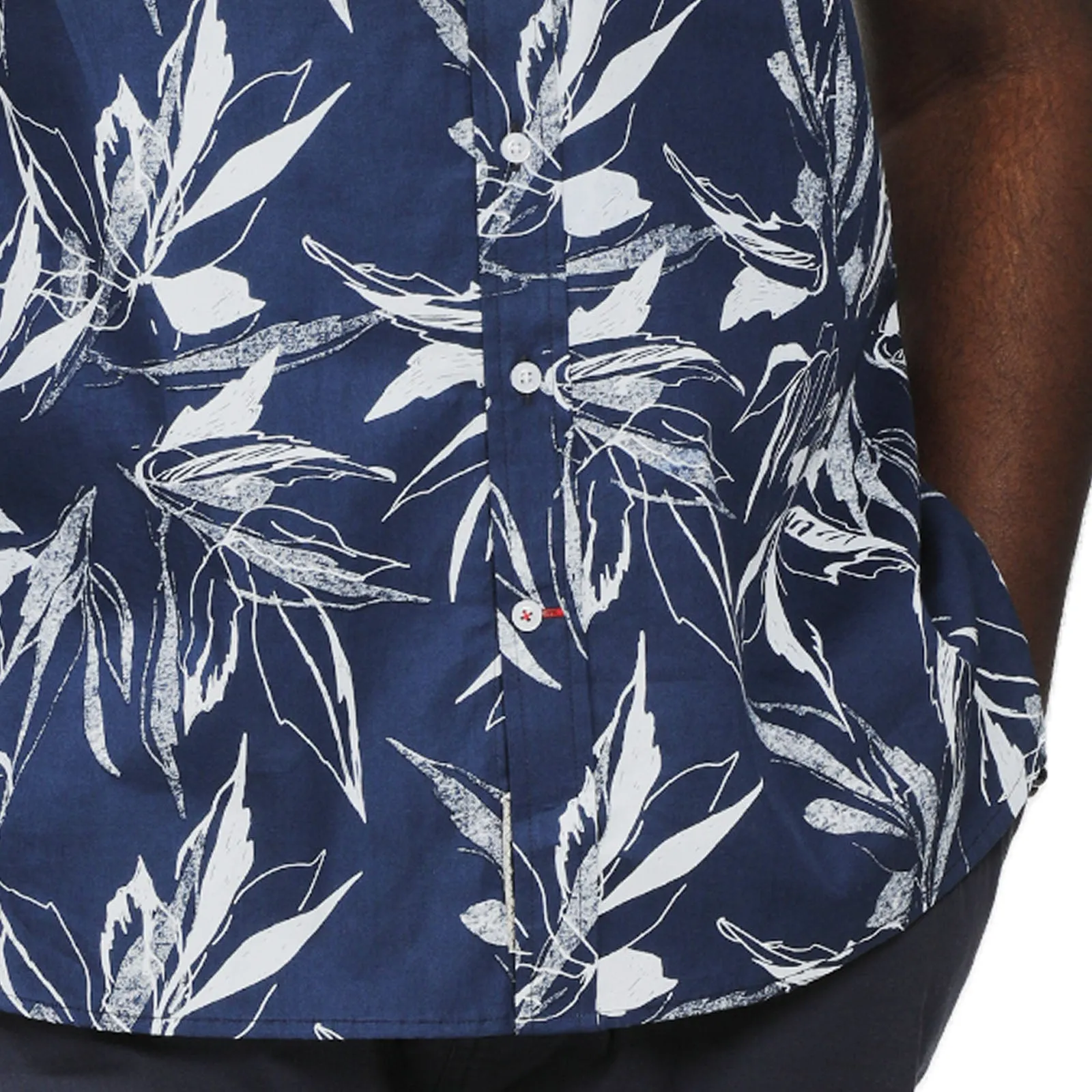 D555 Mens Finley Big & Tall Hawaiian Print Short Sleeve Shirt - Navy