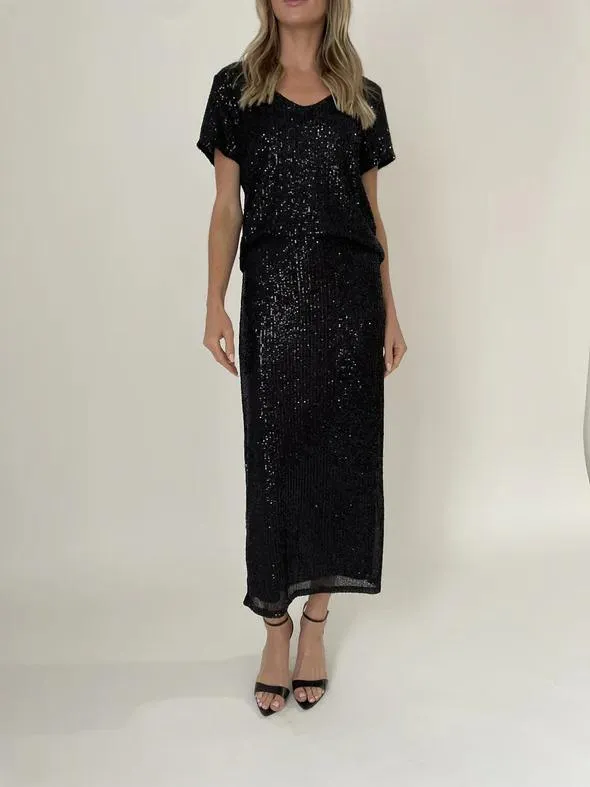 Six Fifty Sequin Pencil Skirt